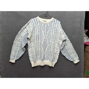 Vintage Jantzen Sweater Pullover Geometric Knit Made in USA 90's Grandpa Dad M